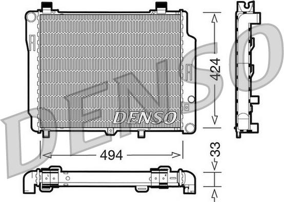 Denso DRM17074 - Radiators, Motora dzesēšanas sistēma autodraugiem.lv