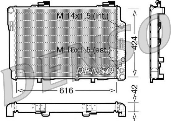 Denso DRM17073 - Radiators, Motora dzesēšanas sistēma autodraugiem.lv