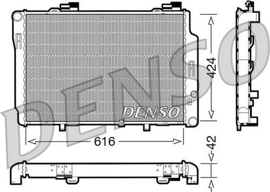 Denso DRM17072 - Radiators, Motora dzesēšanas sistēma autodraugiem.lv