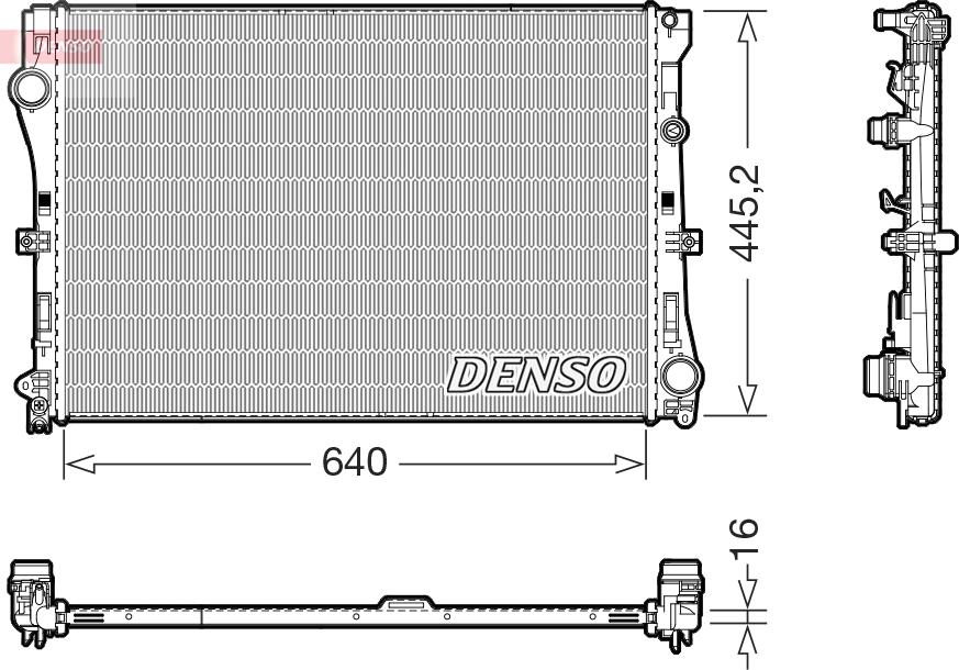 Denso DRM17118 - Radiators, Motora dzesēšanas sistēma autodraugiem.lv