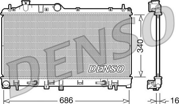 Denso DRM36009 - Radiators, Motora dzesēšanas sistēma autodraugiem.lv