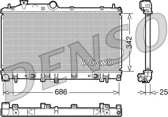 Denso DRM36005 - Radiators, Motora dzesēšanas sistēma autodraugiem.lv