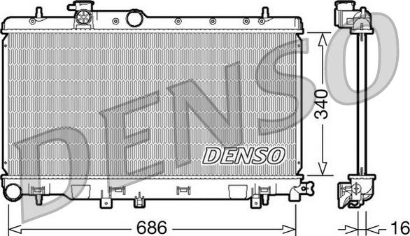 Denso DRM36006 - Radiators, Motora dzesēšanas sistēma autodraugiem.lv