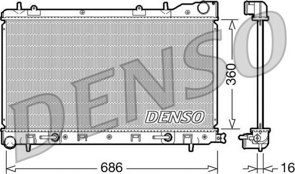 Denso DRM36001 - Radiators, Motora dzesēšanas sistēma autodraugiem.lv