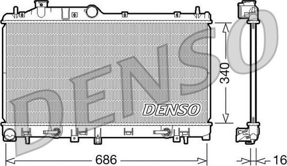 Denso DRM36008 - Radiators, Motora dzesēšanas sistēma autodraugiem.lv