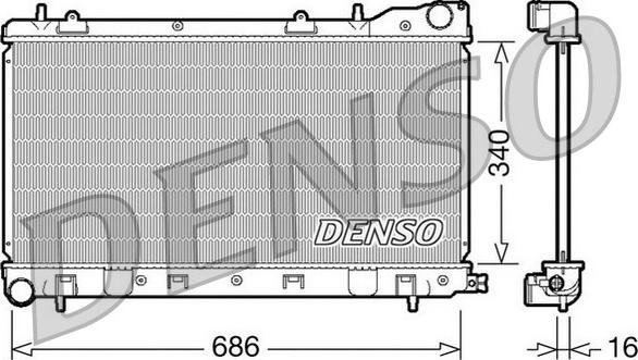 Denso DRM36003 - Radiators, Motora dzesēšanas sistēma autodraugiem.lv