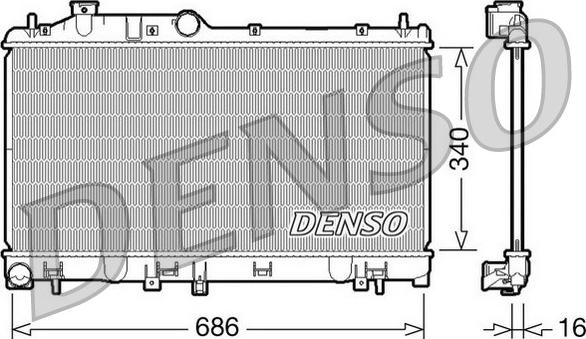 Denso DRM36007 - Radiators, Motora dzesēšanas sistēma autodraugiem.lv