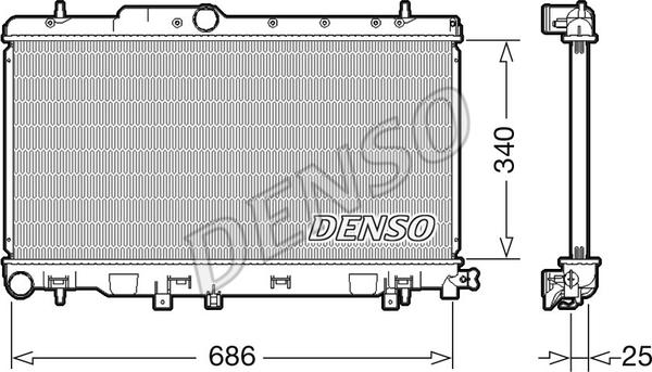 Denso DRM36019 - Radiators, Motora dzesēšanas sistēma autodraugiem.lv