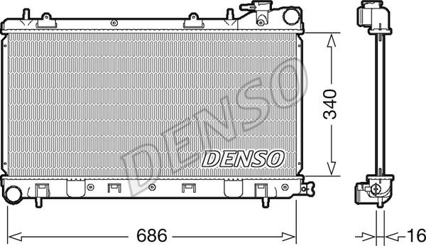 Denso DRM36017 - Radiators, Motora dzesēšanas sistēma autodraugiem.lv