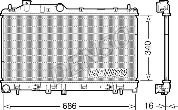 Denso DRM36024 - Radiators, Motora dzesēšanas sistēma autodraugiem.lv