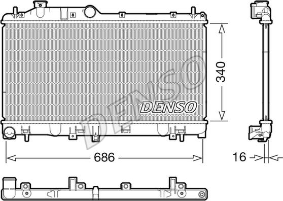 Denso DRM36025 - Radiators, Motora dzesēšanas sistēma autodraugiem.lv