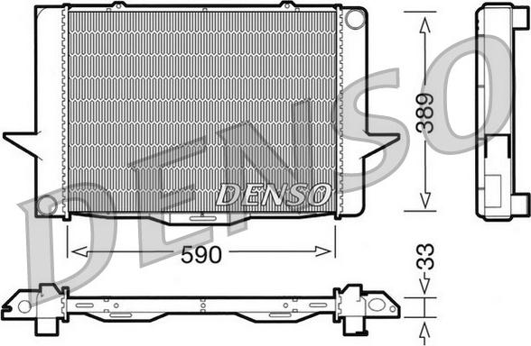 Denso DRM33040 - Radiators, Motora dzesēšanas sistēma autodraugiem.lv