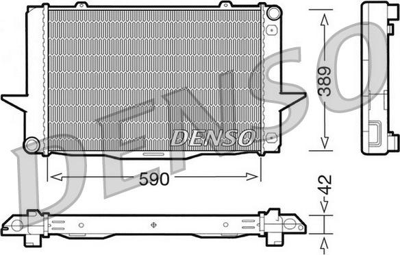 Denso DRM33042 - Radiators, Motora dzesēšanas sistēma autodraugiem.lv