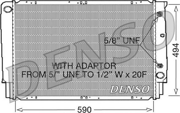 Denso DRM33054 - Radiators, Motora dzesēšanas sistēma autodraugiem.lv