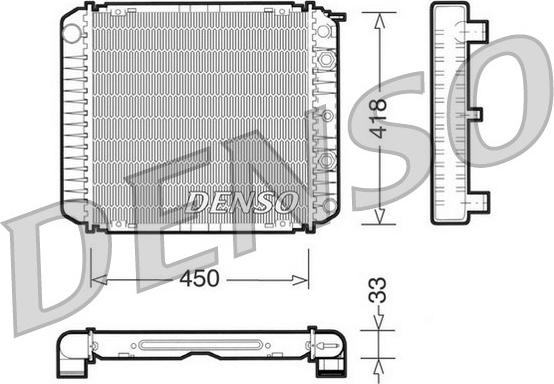Denso DRM33005 - Radiators, Motora dzesēšanas sistēma autodraugiem.lv