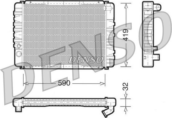 Denso DRM33001 - Radiators, Motora dzesēšanas sistēma autodraugiem.lv