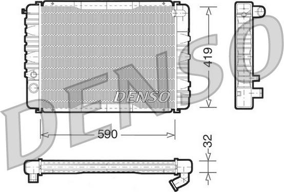 Denso DRM33035 - Radiators, Motora dzesēšanas sistēma autodraugiem.lv