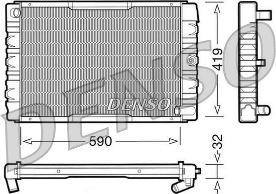 Denso DRM33033 - Radiators, Motora dzesēšanas sistēma autodraugiem.lv