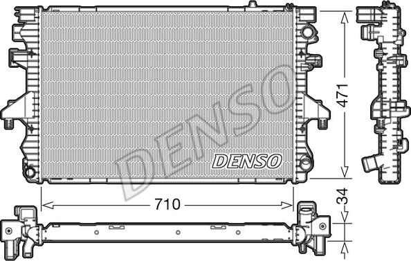 Denso DRM32040 - Radiators, Motora dzesēšanas sistēma autodraugiem.lv