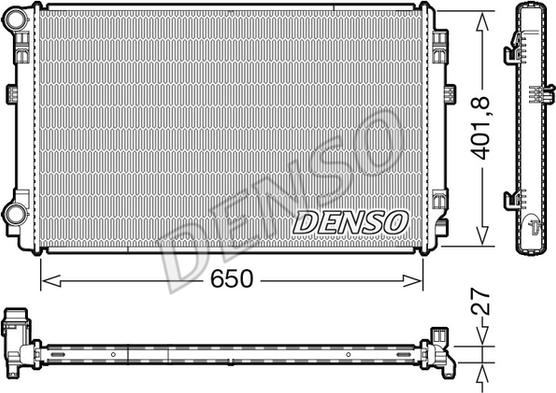Denso DRM32048 - Radiators, Motora dzesēšanas sistēma autodraugiem.lv