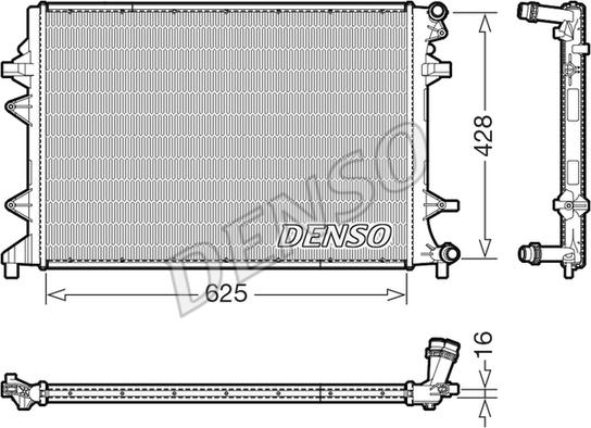 Denso DRM32054 - Radiators, Motora dzesēšanas sistēma autodraugiem.lv