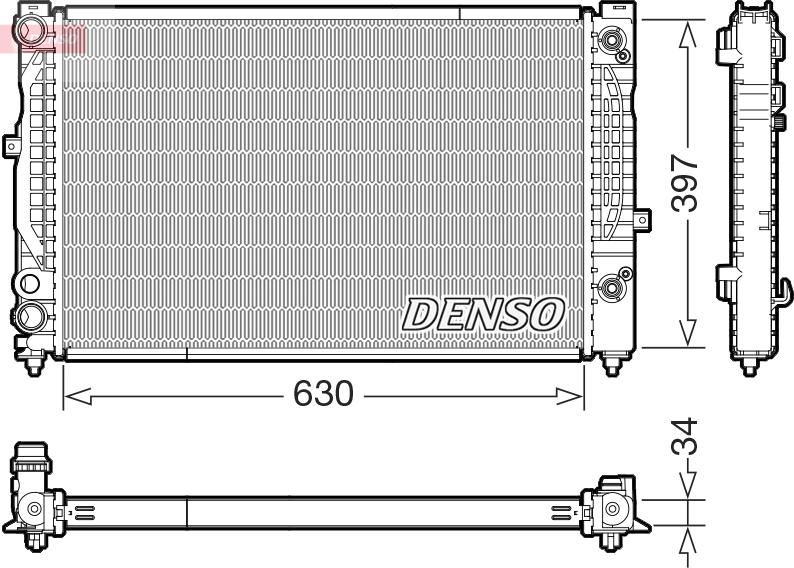 Denso DRM32056 - Radiators, Motora dzesēšanas sistēma autodraugiem.lv
