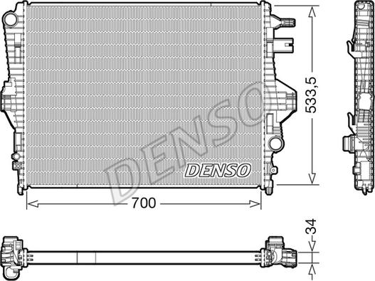 Denso DRM32050 - Radiators, Motora dzesēšanas sistēma autodraugiem.lv