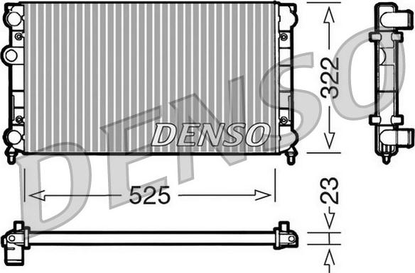 Denso DRM32005 - Radiators, Motora dzesēšanas sistēma autodraugiem.lv