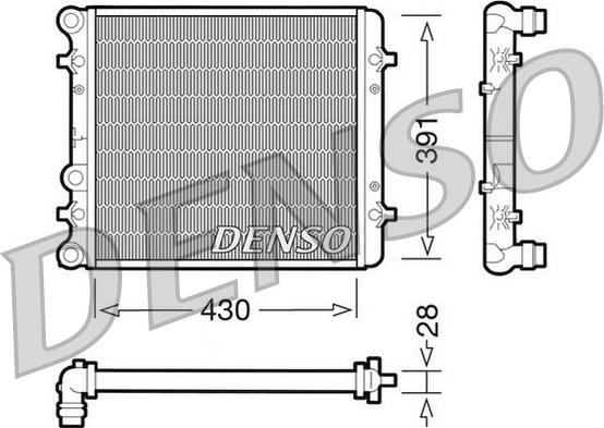 Denso DRM32002 - Radiators, Motora dzesēšanas sistēma autodraugiem.lv