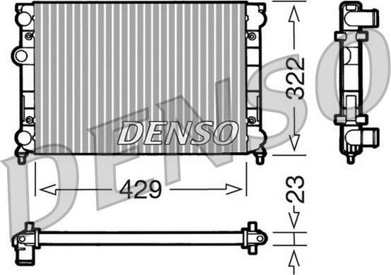 Denso DRM32007 - Radiators, Motora dzesēšanas sistēma autodraugiem.lv