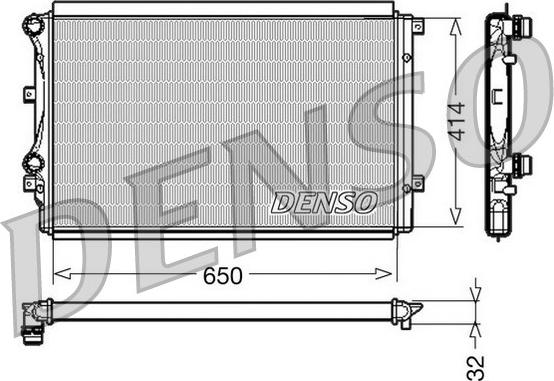 Denso DRM32015 - Radiators, Motora dzesēšanas sistēma autodraugiem.lv