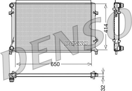 Denso DRM32016 - Radiators, Motora dzesēšanas sistēma autodraugiem.lv