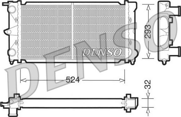 Denso DRM32020 - Radiators, Motora dzesēšanas sistēma autodraugiem.lv