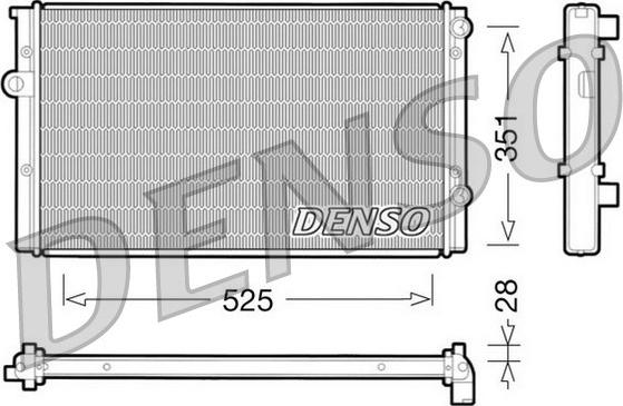 Denso DRM32028 - Radiators, Motora dzesēšanas sistēma autodraugiem.lv