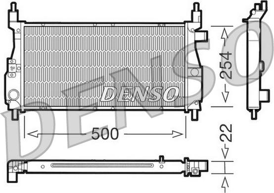 Denso DRM24003 - Radiators, Motora dzesēšanas sistēma autodraugiem.lv