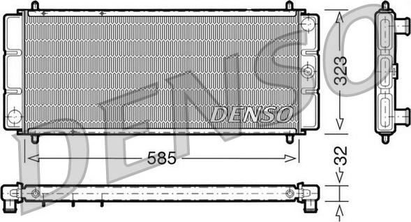 Denso DRM24011 - Radiators, Motora dzesēšanas sistēma autodraugiem.lv