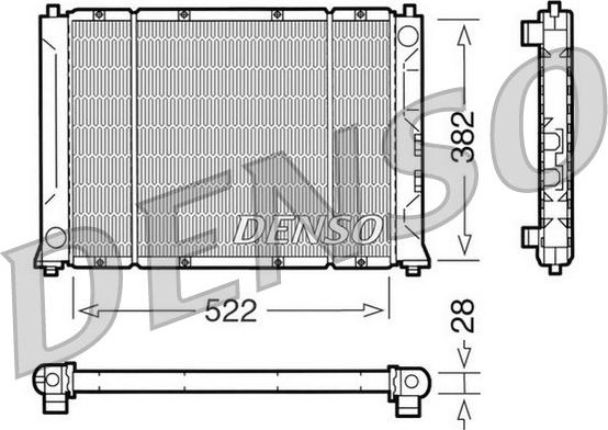 Denso DRM24012 - Radiators, Motora dzesēšanas sistēma autodraugiem.lv