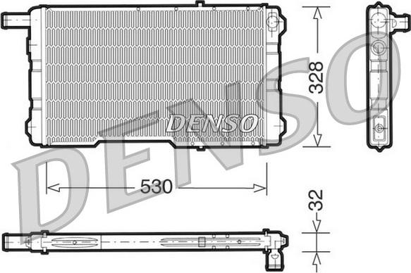 Denso DRM25009 - Radiators, Motora dzesēšanas sistēma autodraugiem.lv