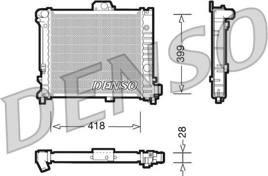 Denso DRM25004 - Radiators, Motora dzesēšanas sistēma autodraugiem.lv