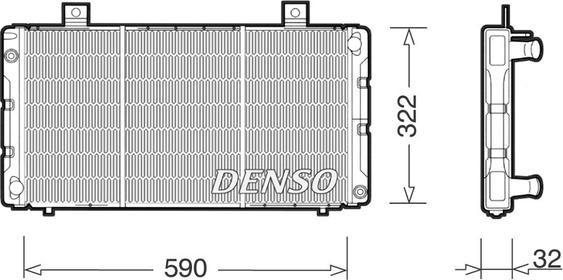 Denso DRM25003 - Radiators, Motora dzesēšanas sistēma autodraugiem.lv