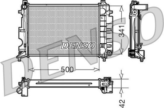 Denso DRM25014 - Radiators, Motora dzesēšanas sistēma autodraugiem.lv