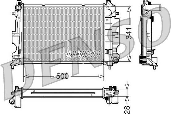 Denso DRM25011 - Radiators, Motora dzesēšanas sistēma autodraugiem.lv