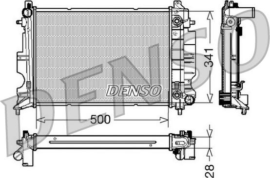Denso DRM25013 - Radiators, Motora dzesēšanas sistēma autodraugiem.lv