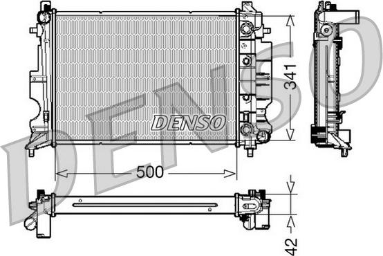 Denso DRM25012 - Radiators, Motora dzesēšanas sistēma autodraugiem.lv