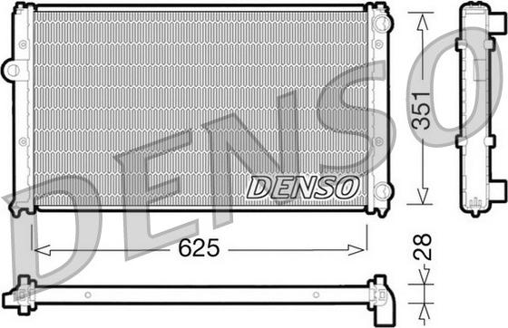 Denso DRM26001 - Radiators, Motora dzesēšanas sistēma autodraugiem.lv