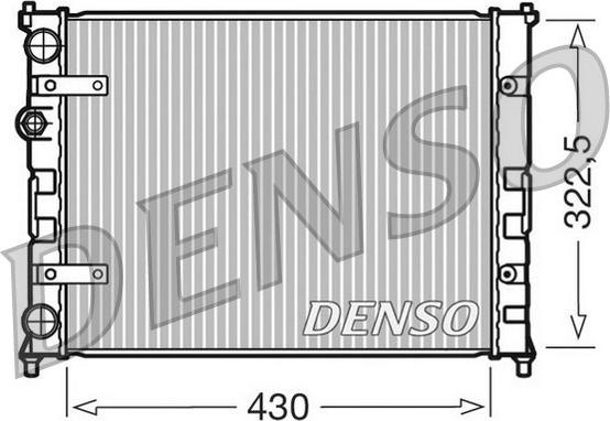 Denso DRM26007 - Radiators, Motora dzesēšanas sistēma autodraugiem.lv