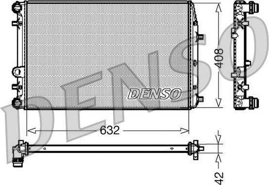 Denso DRM26011 - Radiators, Motora dzesēšanas sistēma autodraugiem.lv