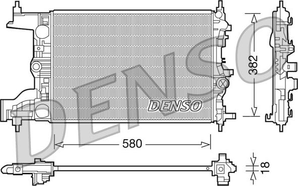 Denso DRM20094 - Radiators, Motora dzesēšanas sistēma autodraugiem.lv