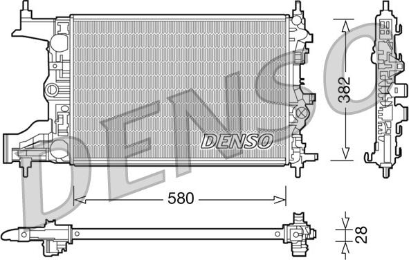 Denso DRM20098 - Radiators, Motora dzesēšanas sistēma autodraugiem.lv