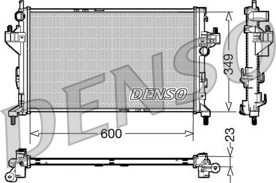 Denso DRM20045 - Radiators, Motora dzesēšanas sistēma autodraugiem.lv